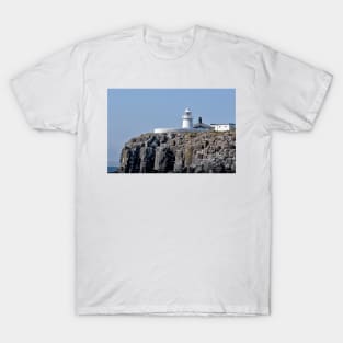 Guillemots on the cliffs below Inner Farne lighthouse T-Shirt